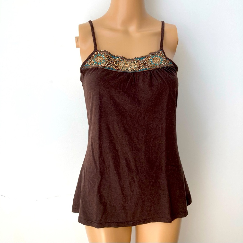 Embellished Brown Women's Top